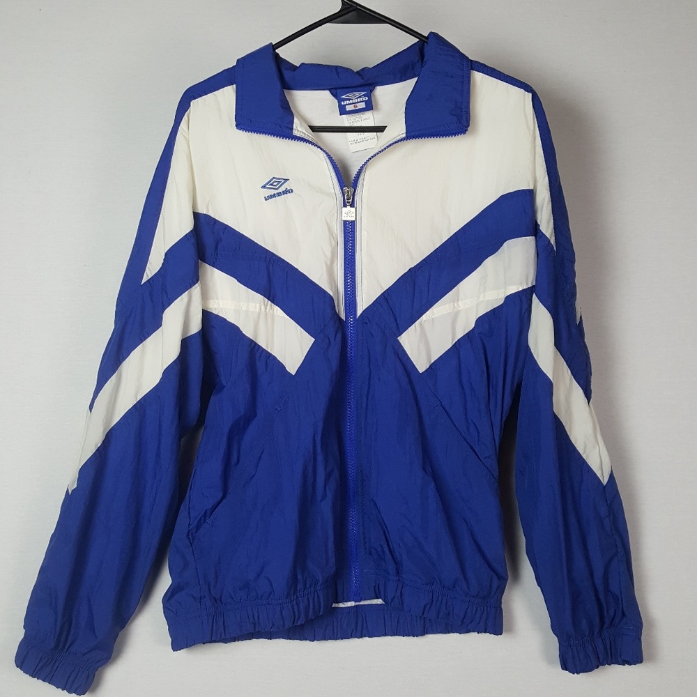 Blue and White Umbro Wind Breaker Size Small